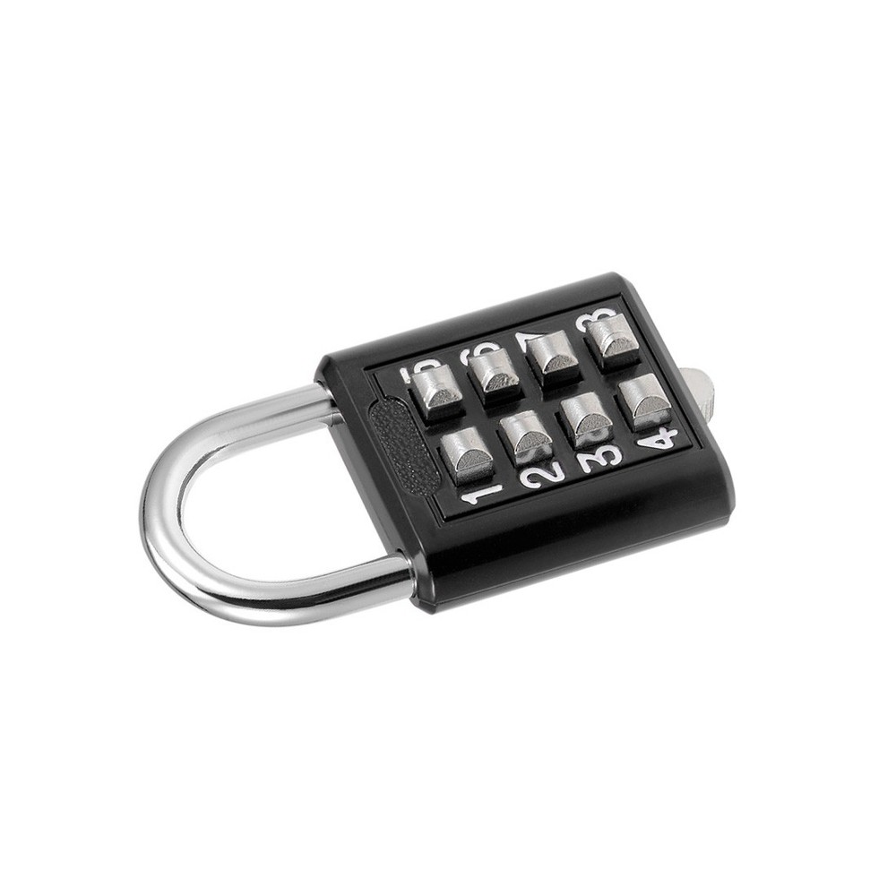 2PACK 8 Digit Combination Padlock Push Button Lock for Locker Cabinet Black