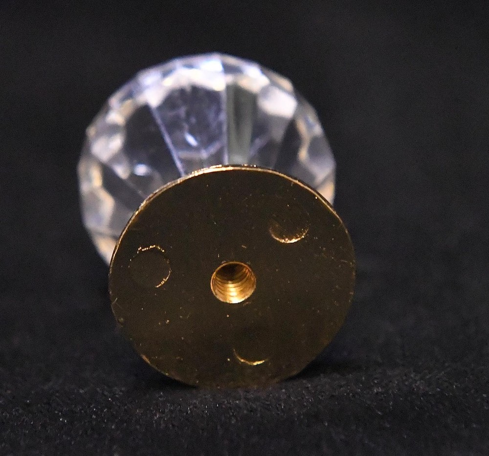 4 NEW UNUSED FACETED LUCITE DRAWER PULLS KNOBS