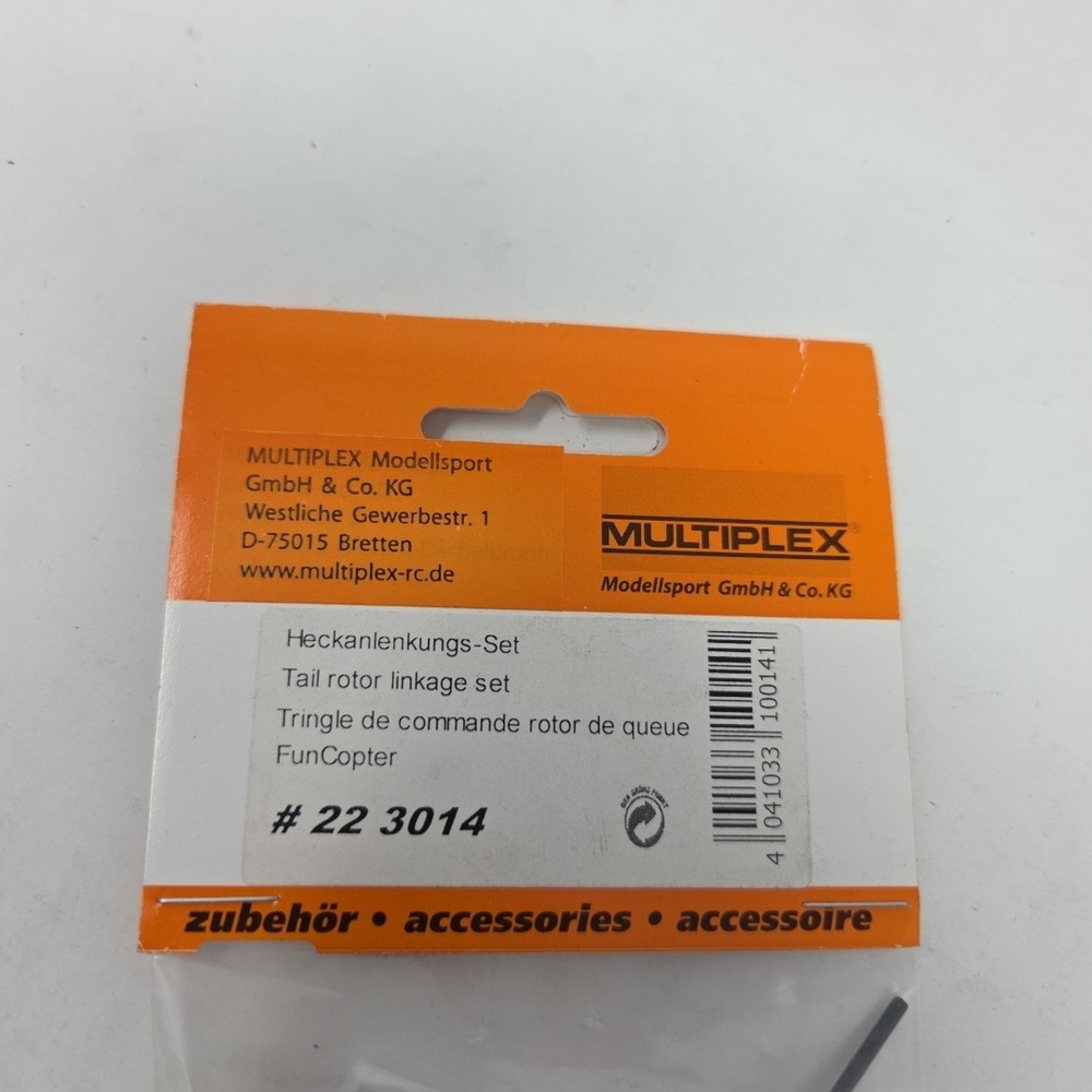 Multiplex Modellsport Tail Rotor Linkage Set FUNCOPTER # 223014 NIP