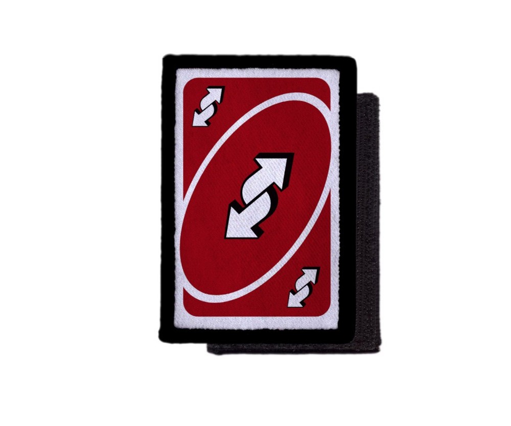 Green Reverse Uno Card Patch Morale Tactical Hook [sub]