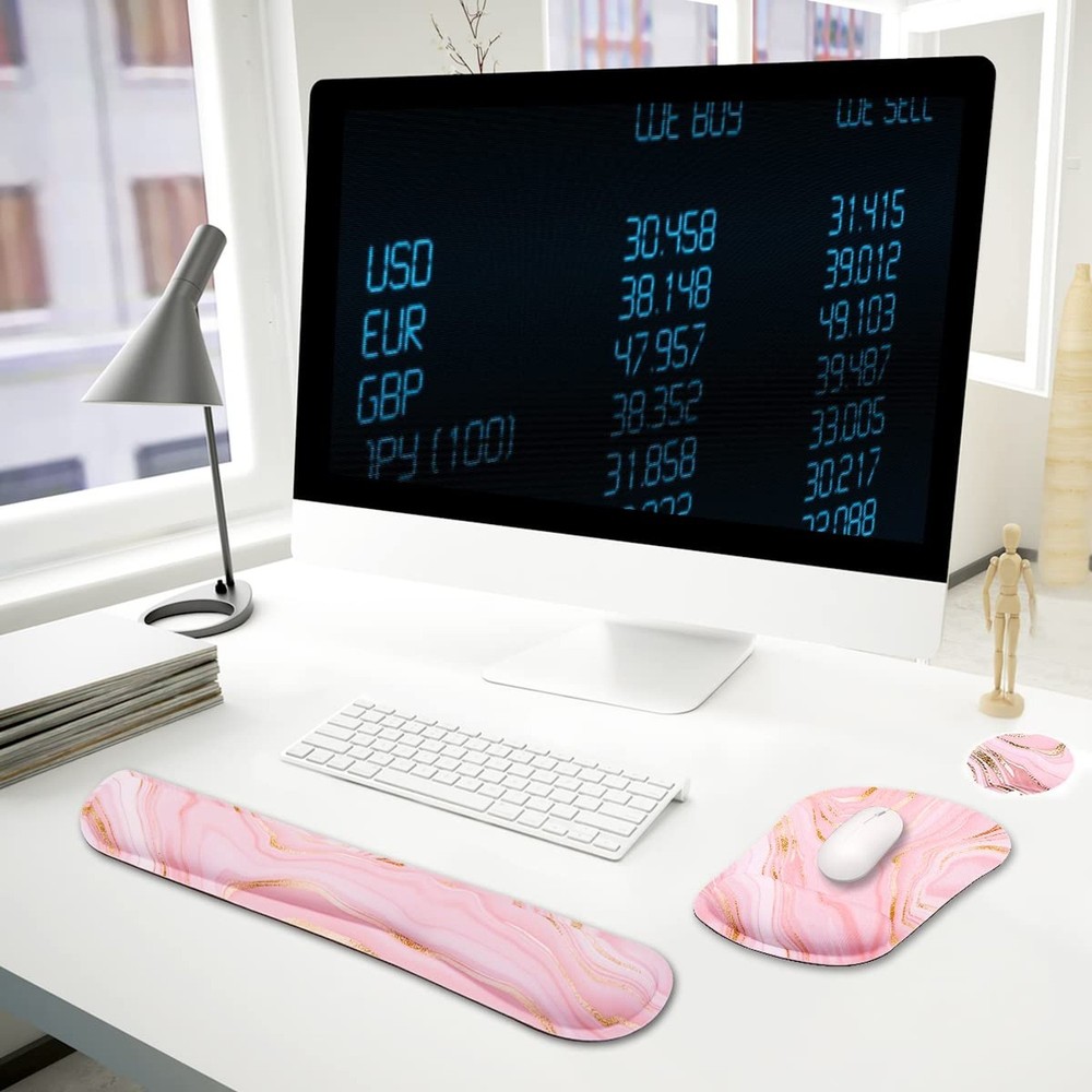 Memory Foam Ergonomic Keyboard Wrist Rest Pad and Mouse Wrist Rest Support Mo...