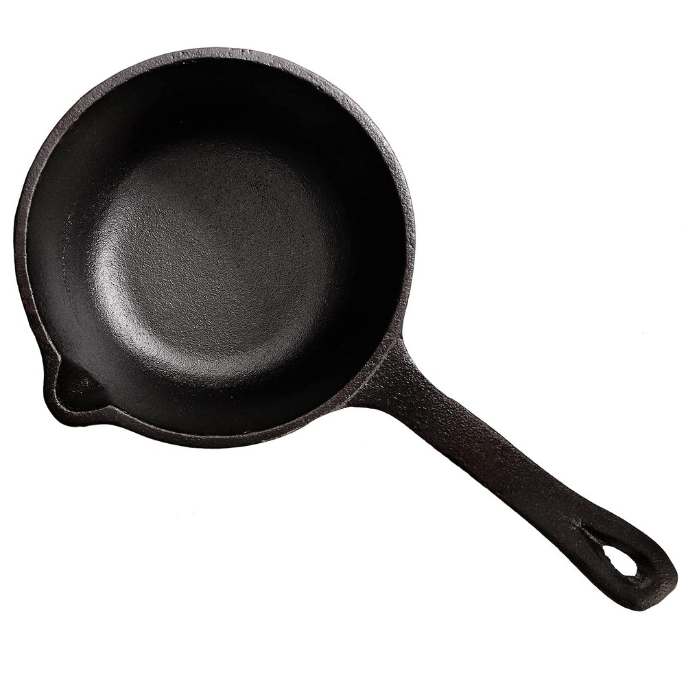 1 Quart/ 32 Ounce Cast Iron Basting Pot with Handle Heavy Duty Construction S...