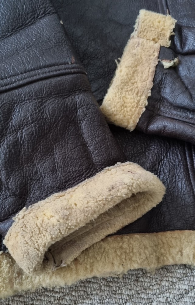 WW2 Original Flying Jacket Shearling Sheepskin Leather