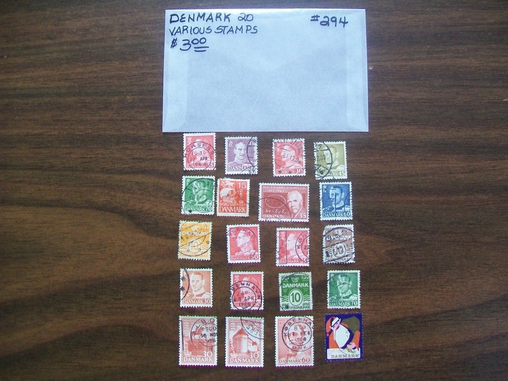 Denmark Postage Stamps - Denmark - Vintage - 20 Various Stamps (294)