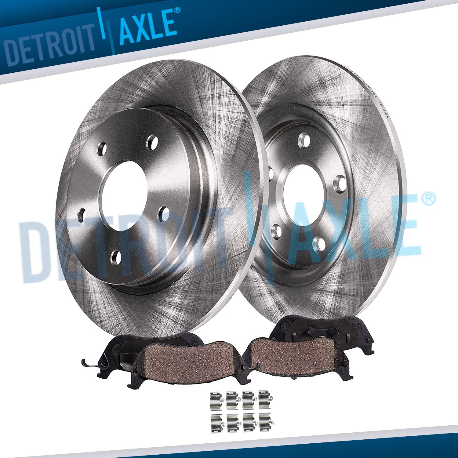 Rear Disc Rotors + Ceramic Brake Pads for 2014 2015 2016 2017-2021 Jeep Cherokee