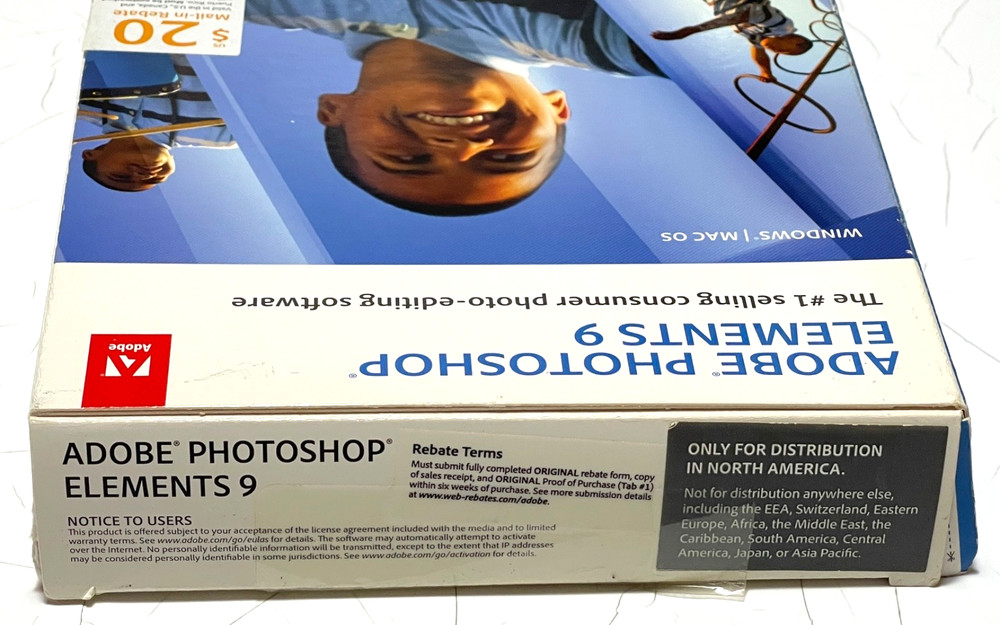 Adobe Photoshop Elements 9 (Win/Mac) 2-Discs w/Serial & Lightroom 3 30day Trial