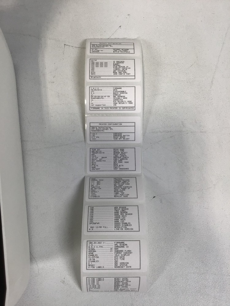 Zebra ZD410 Direct Thermal Barcode Label Printer White ZD41H23-D01E00EZ ~