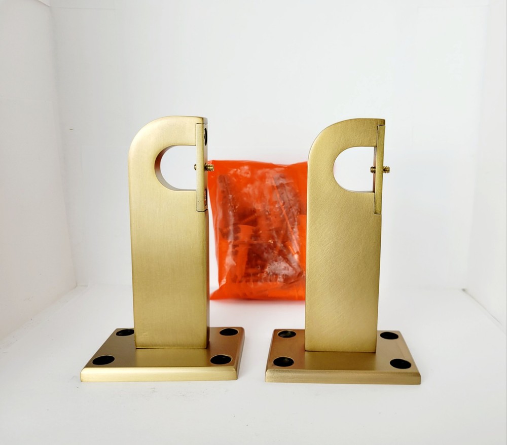 Restoration Hardware Bayonne Solid Brass End Brackets Small LBB Open Box