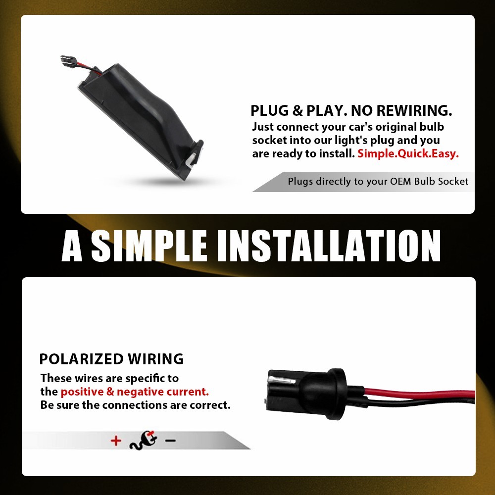 White LED License Plate Light Lamp For Cadillac CTS Sedan 2008 2009 2010 1-10Set