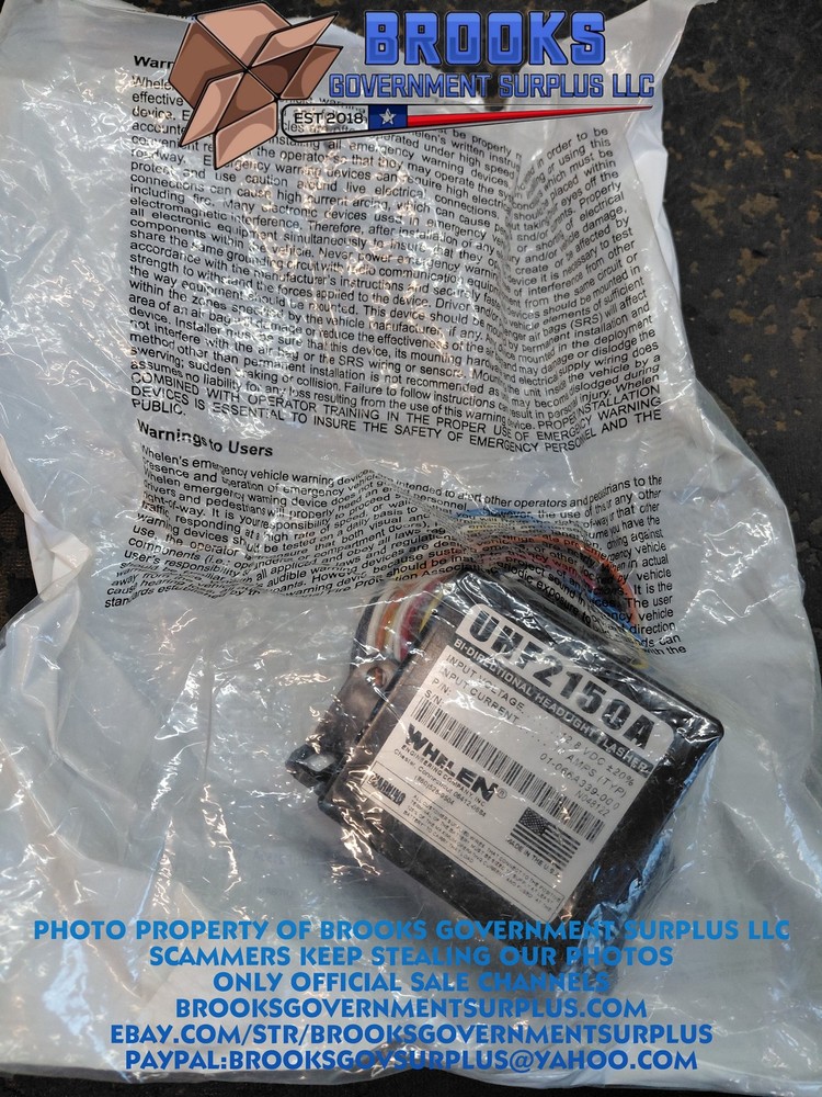 Whelen universal headlight flasher UHF2150A NEW