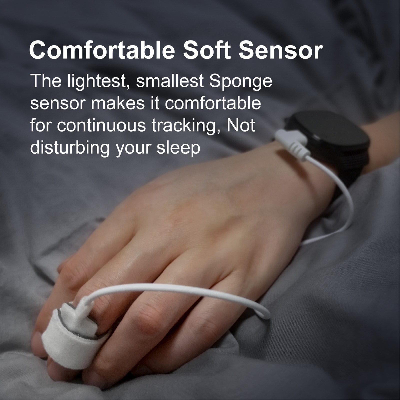 Wrist Sleep Pulse Oximeter, Rechargeable Continuous SpO2 & Heart Rate Monitor