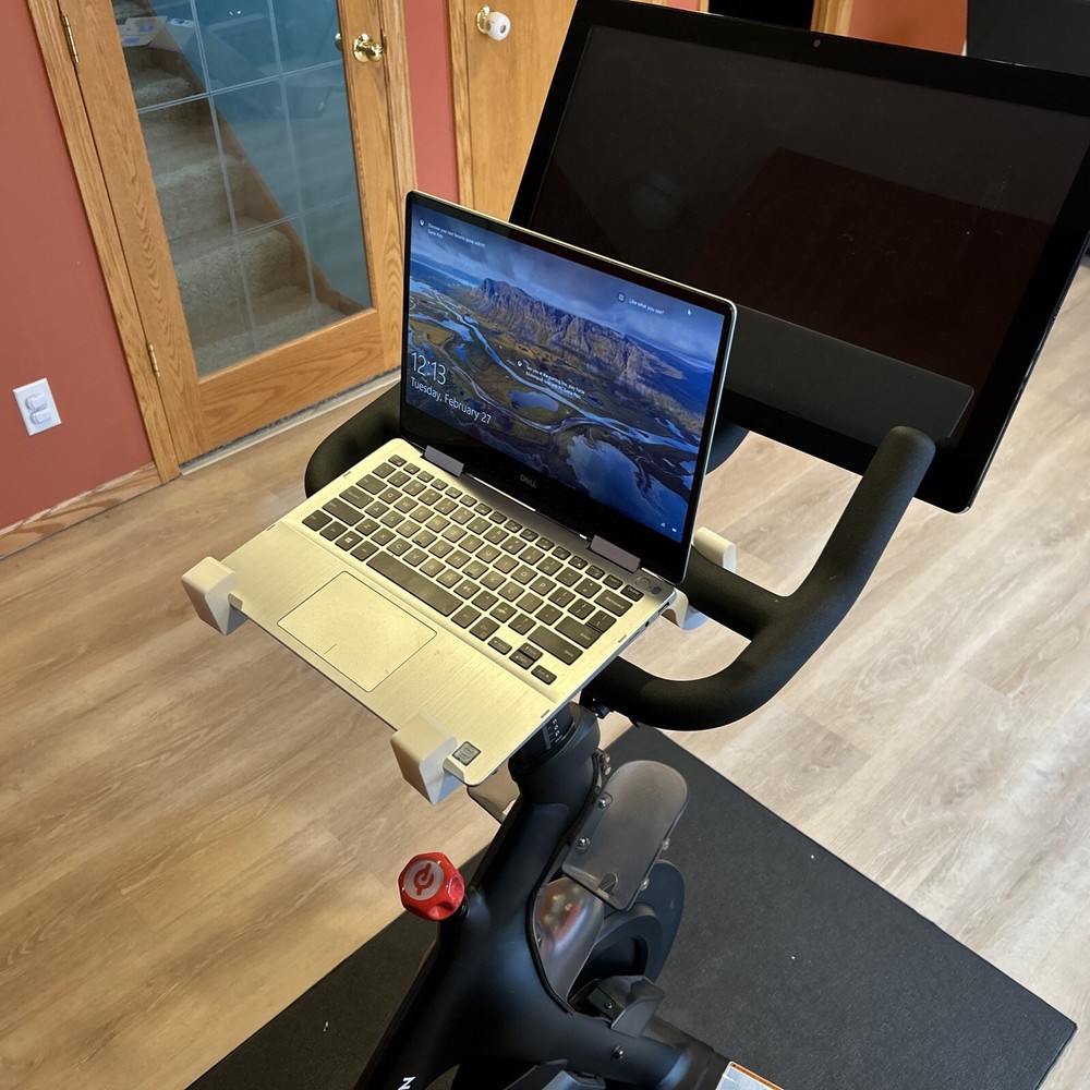 Compact Peloton Laptop Stand With Easy Storage Hooks