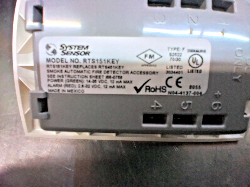 System Sensor RTS151KEY, Remote Duct Fire Alarm Test Station