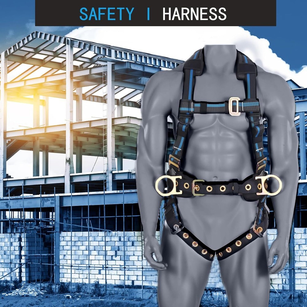 Fall Protection 5pt Full-Body Safety Harness