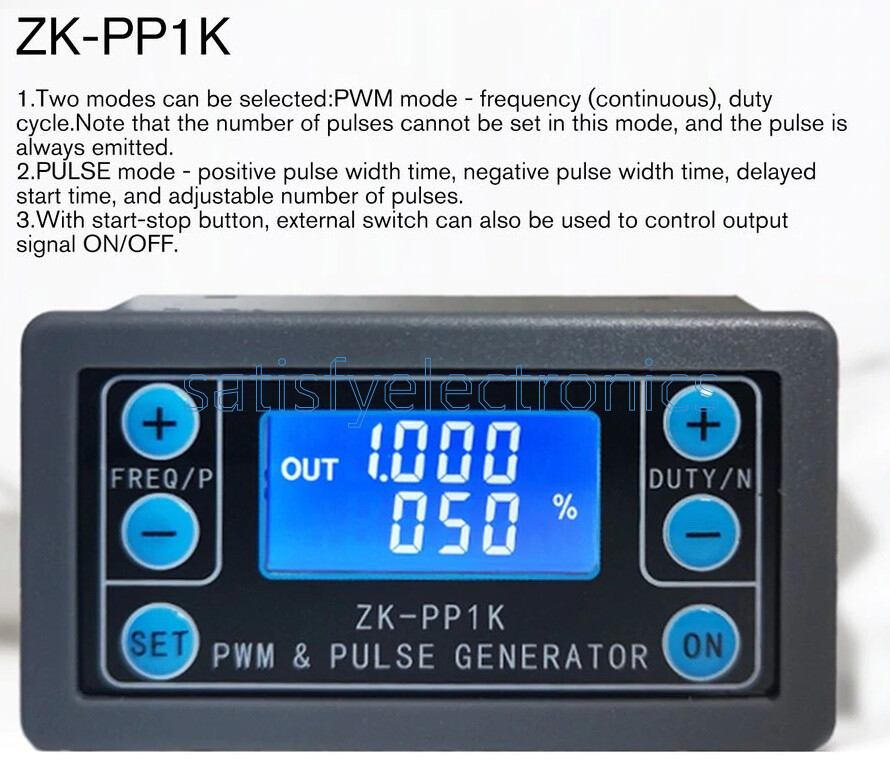 Dual Mode PWM Generator Pulse Generator Frequency Duty Cycle Adjustable Module F