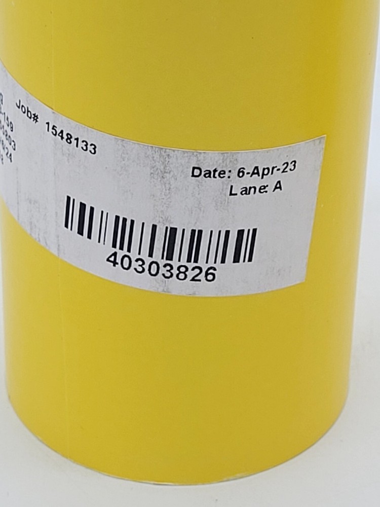 2 pk Direct Thermal Continuous Linerless Labels 4" x 80' Yellow, 1" Core