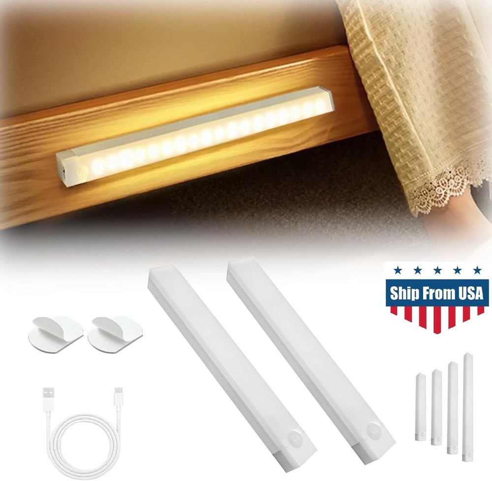 Under Cabinet Lighting Wireless Motion Sensor Light Indoor LED Magnetic Light US