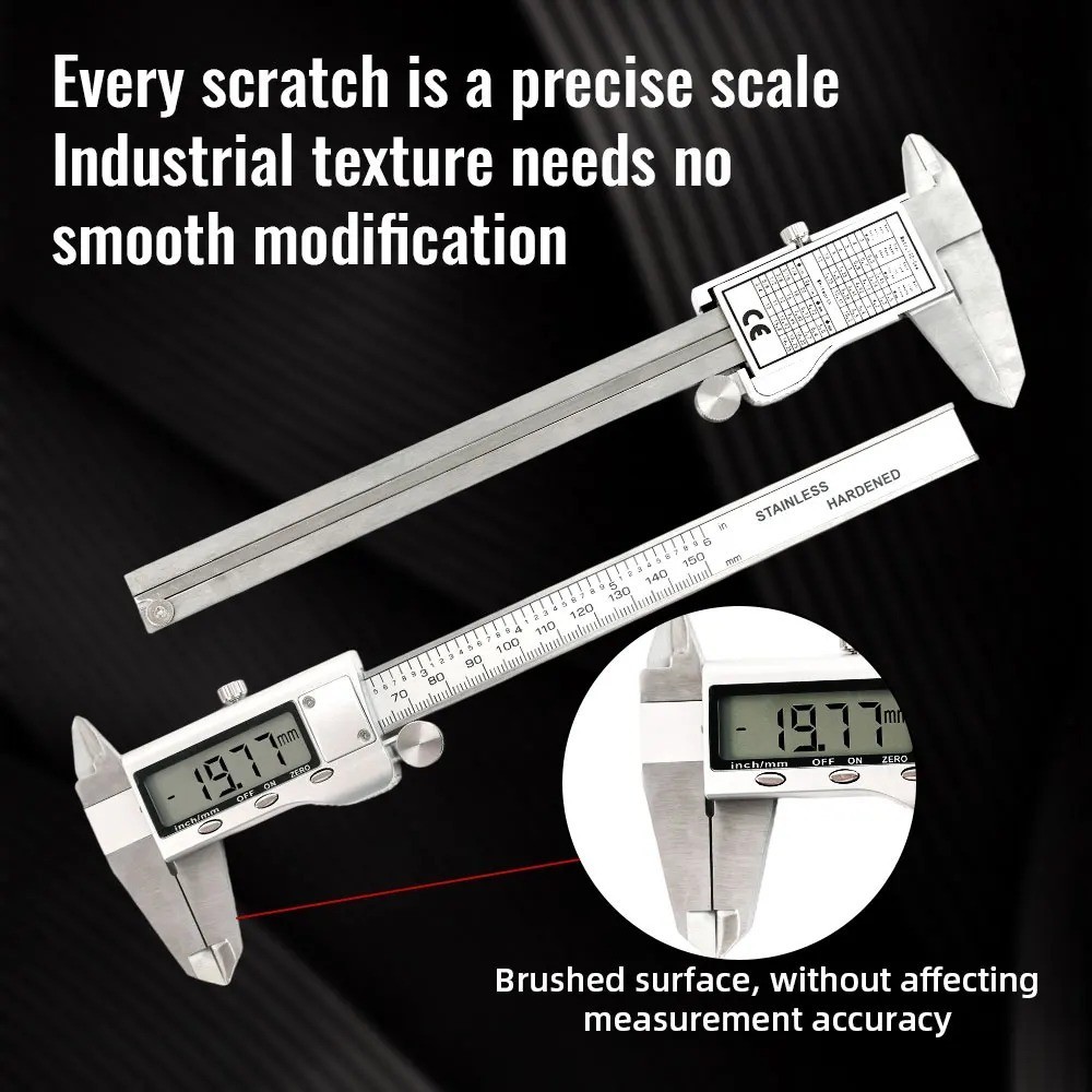 Digital Caliper Micrometer LCD Gauge Vernier Electronic Measuring Tool 6" 150mm