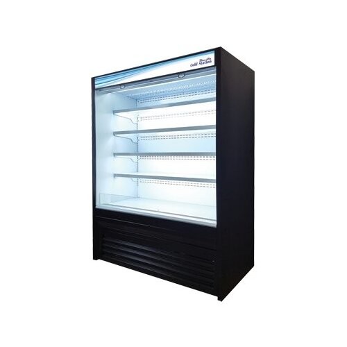 Blue Air BOD-60S 60" Vertical Open Display Case, Solid Side Panel, 4 Shelves,...