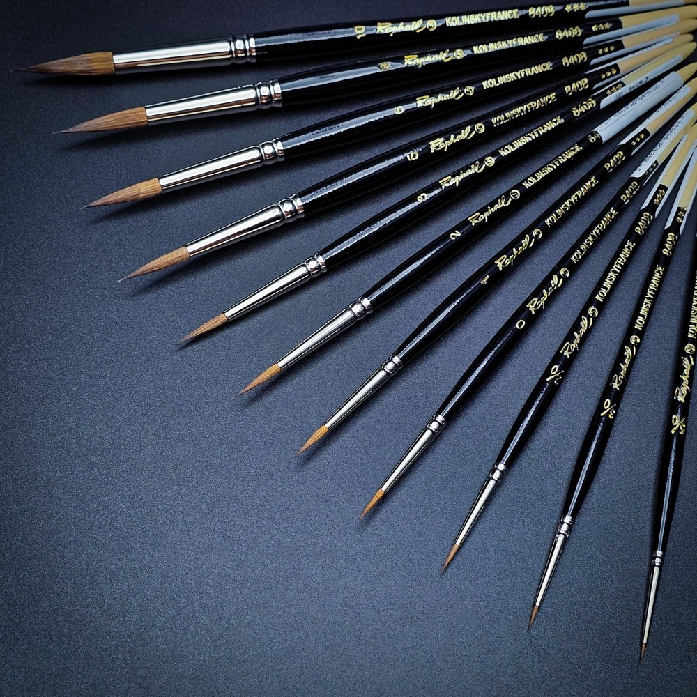 Raphael Kolinsky Sable 8408 Series Brushes Singles Full Range Combined Shipping