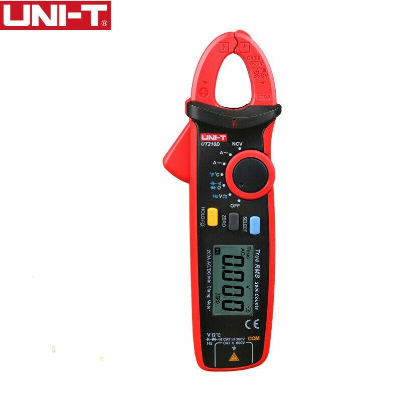 UNI-T UT210D Clamp Meter AC/DC Current Voltage Digital Multimeter Temp Tester ✦