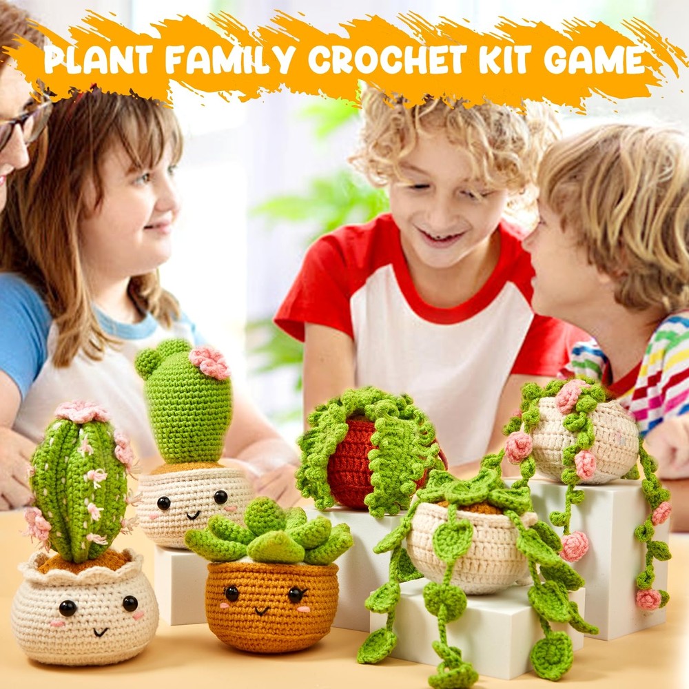 Crochet Kit for Beginners Amigurumi Craft with Video Tutorials & Yarn Set