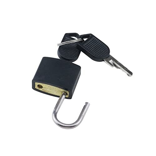5 Pack Mini Padlocks with Keys Small Locks for Schoolbag Suitcase Black