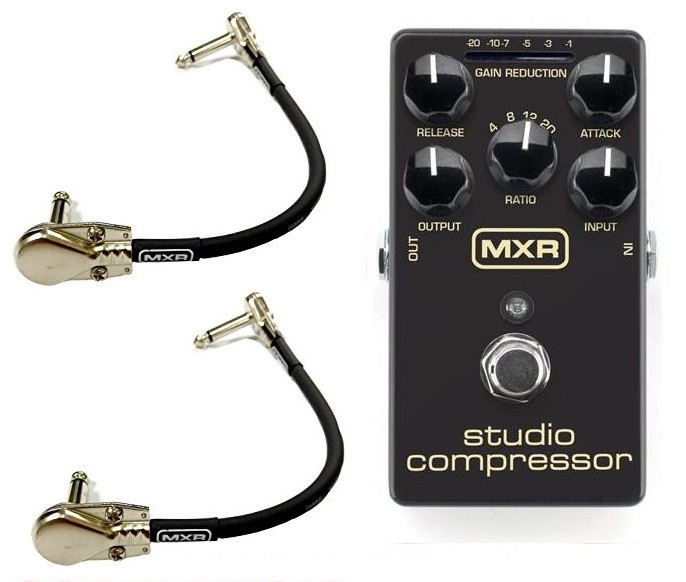 MXR Dunlop Studio Compressor M-76 Guitar Effect M76 True Bypass (2 PATCH CABLES)