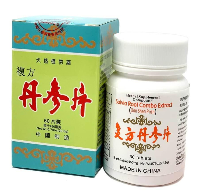 Compound Dan Shen Pian, Salvia Root Combo (50 tablets)