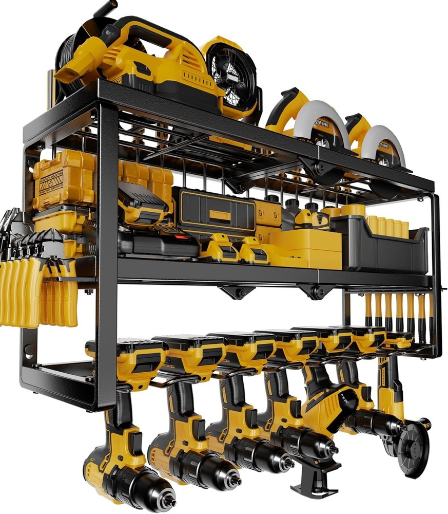 Power Tool Organizer, 7 Drill Holder for Tool Organizer, Storage & Organization