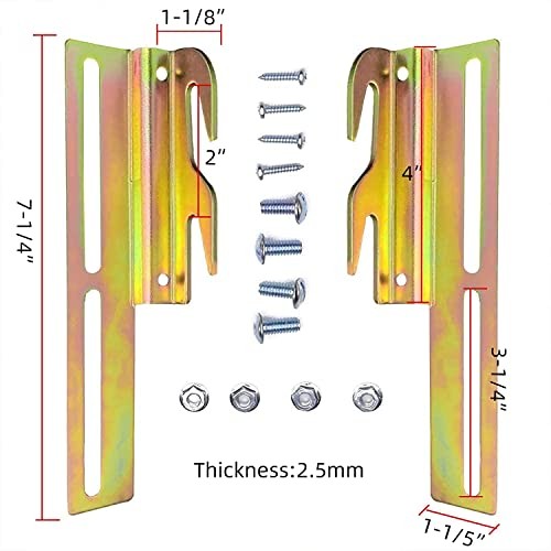 2Pcs #711 Bolt-On to Hook-On Bed Frame Conversion Brackets 2pcs Bed Frame Hooks