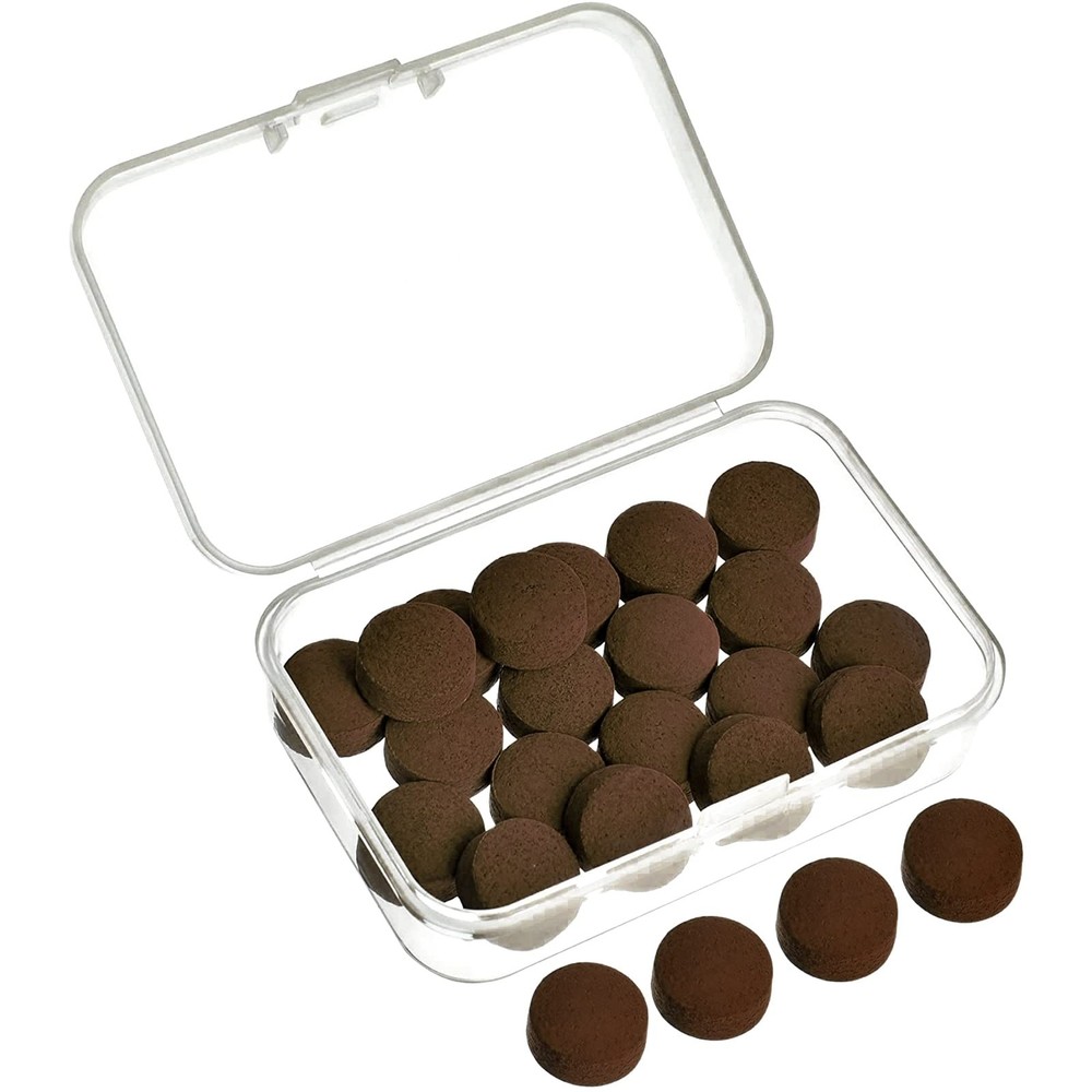 Gejoy 20 Pcs Billiard Pool Cue Tips Replacement Kit 13 mm, Dark Brown