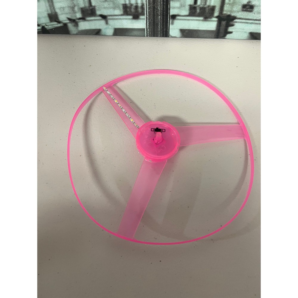 3 Pack LED Pull String Flying Disc Toy No Battery Hand Launch Flying Saucer