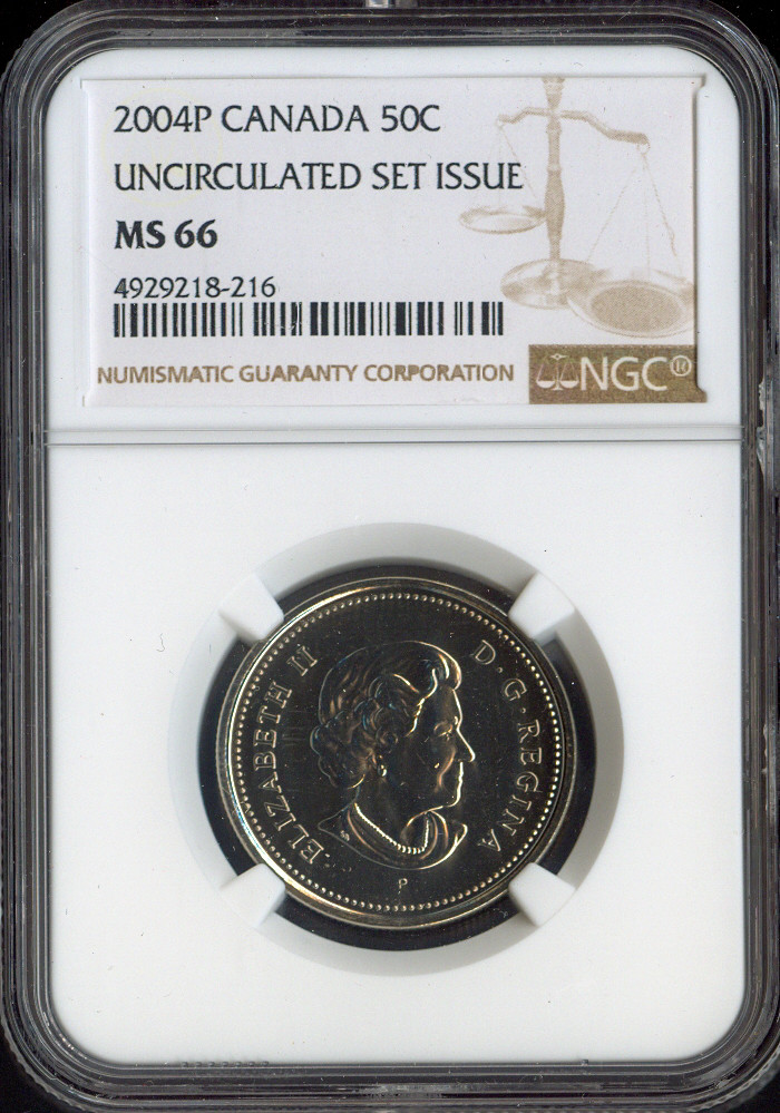 2004P Canada 50 Cents 50C NGC MS66 - Quality