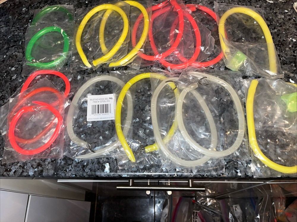 16 Pieces Assorted SURGE RIG EEL TUBES -