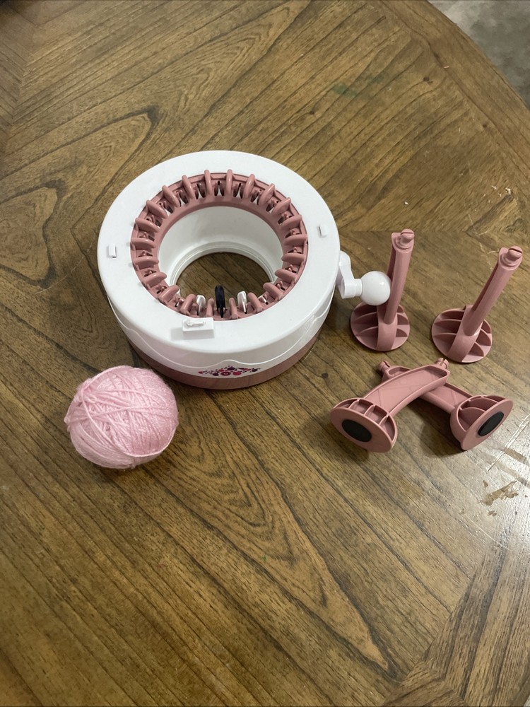 Smart Creative Weaver Knitting Loom Machine Kit For Kids Pink W/ Bundle Thread