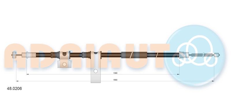 Cable Pull, parking brake ADRIAUTO 48.0206
