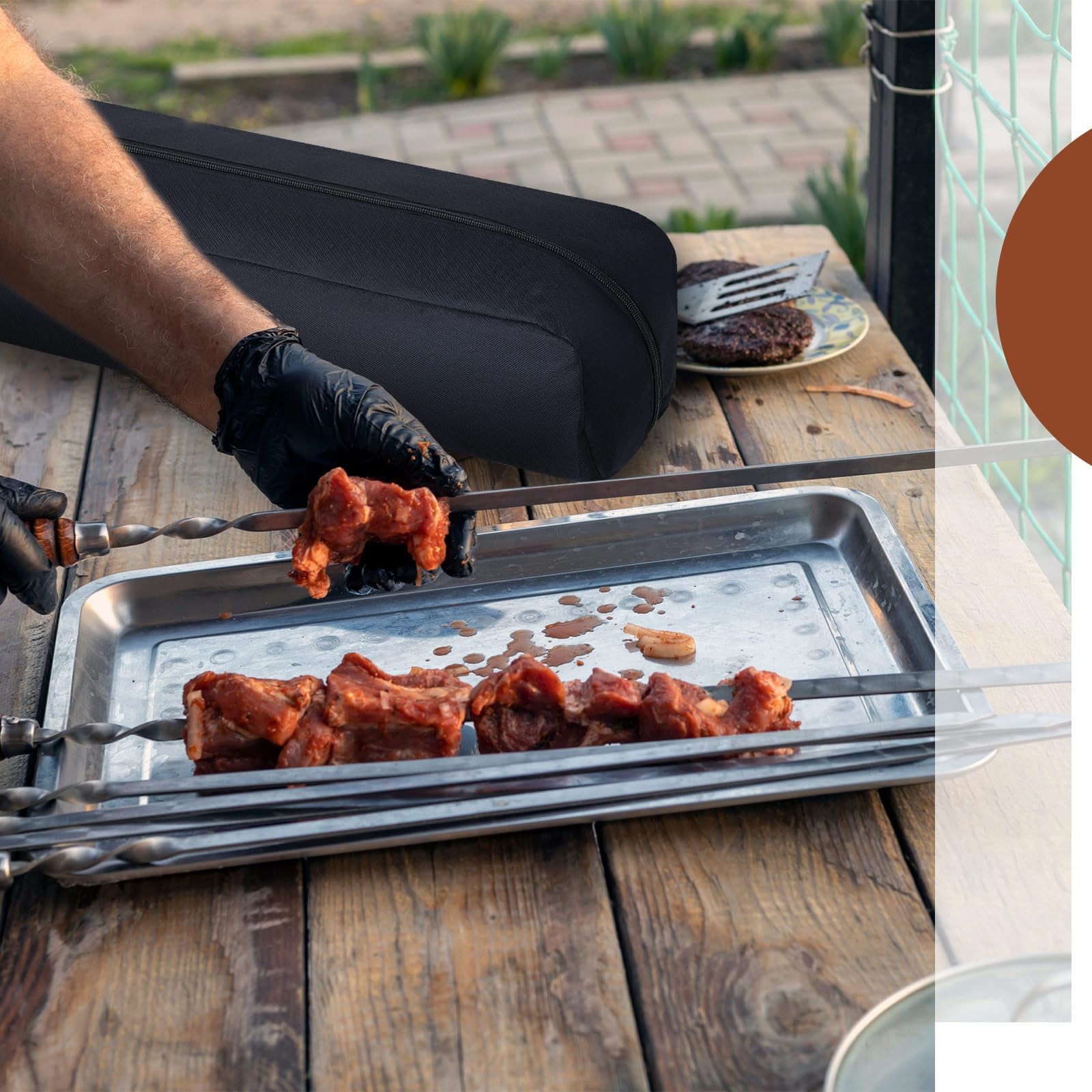 Amylove 1 Pc Grill Tool Storage Bags BBQ Utensil Grilling Oxford Cloth...