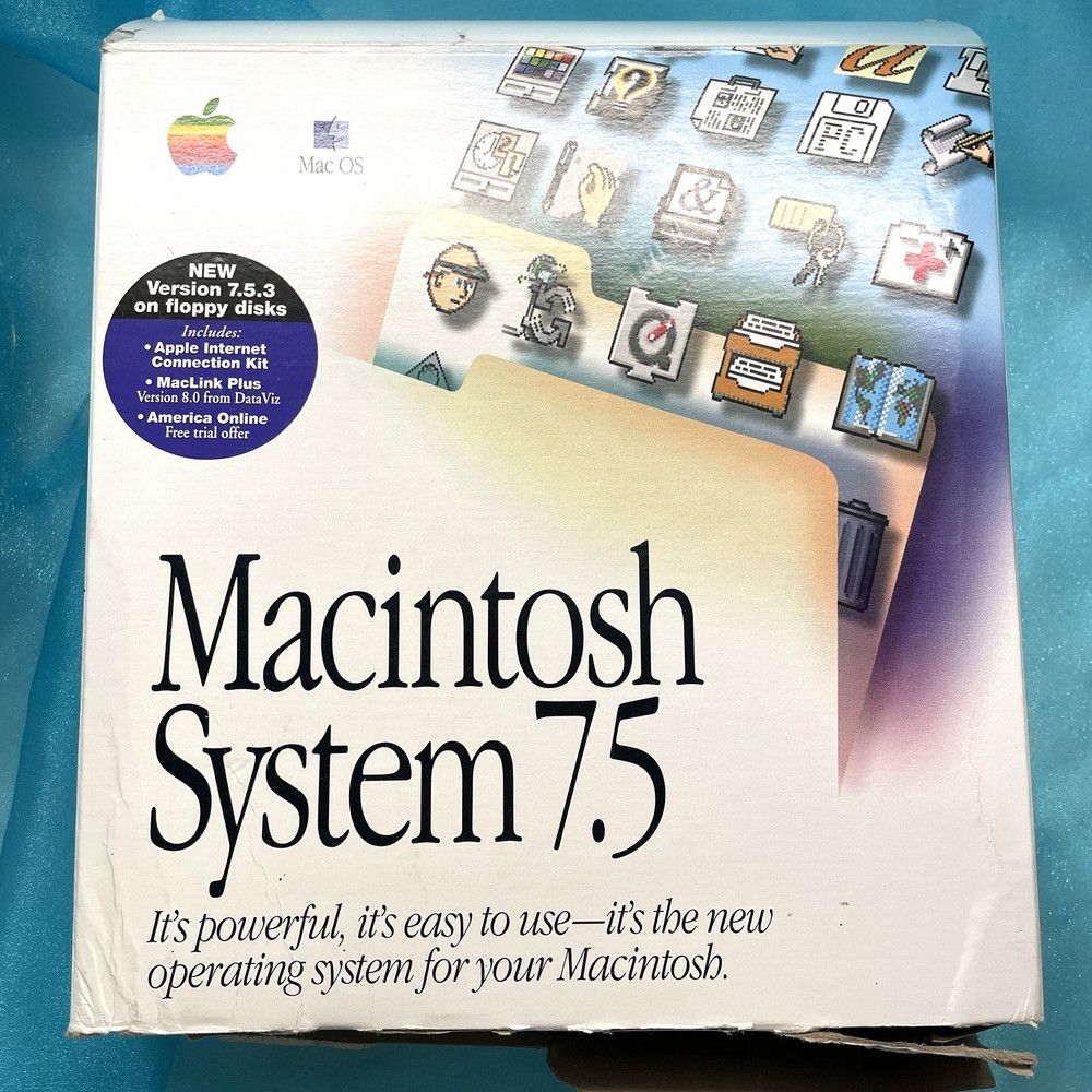 1996 Macintosh System Software 7.5 Version 7.5.3 Floppy Disks 20 Sealed, 20 Used