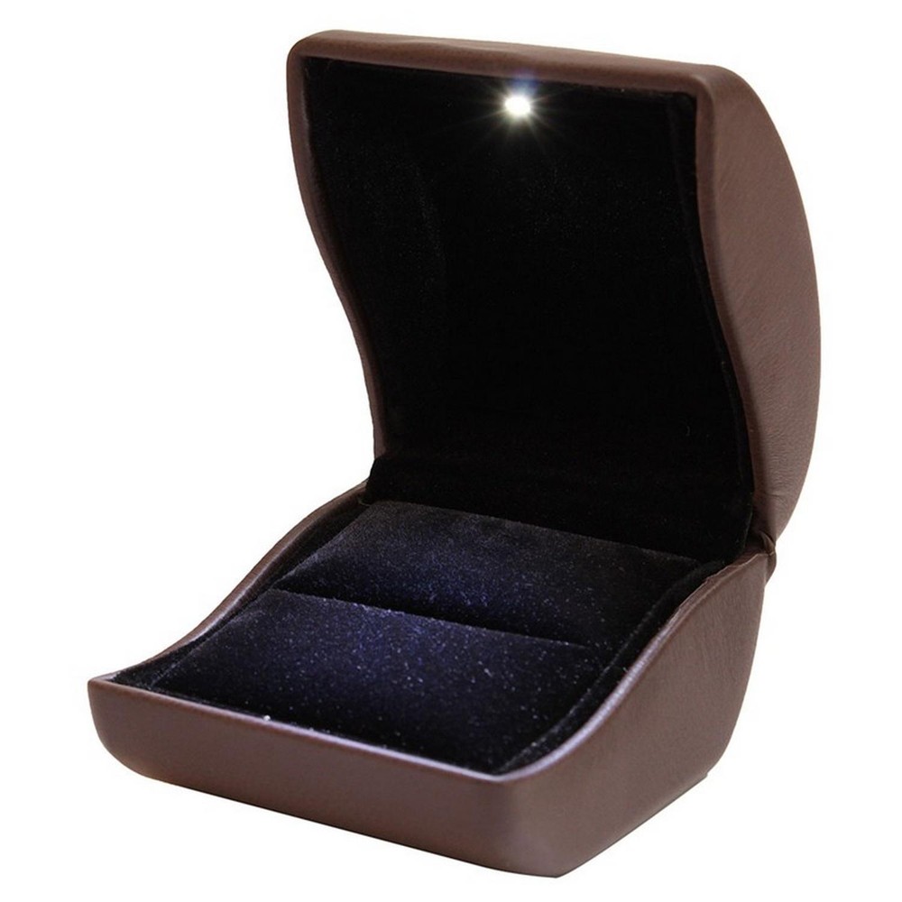 Ring Box Brown Color with LED Lighting