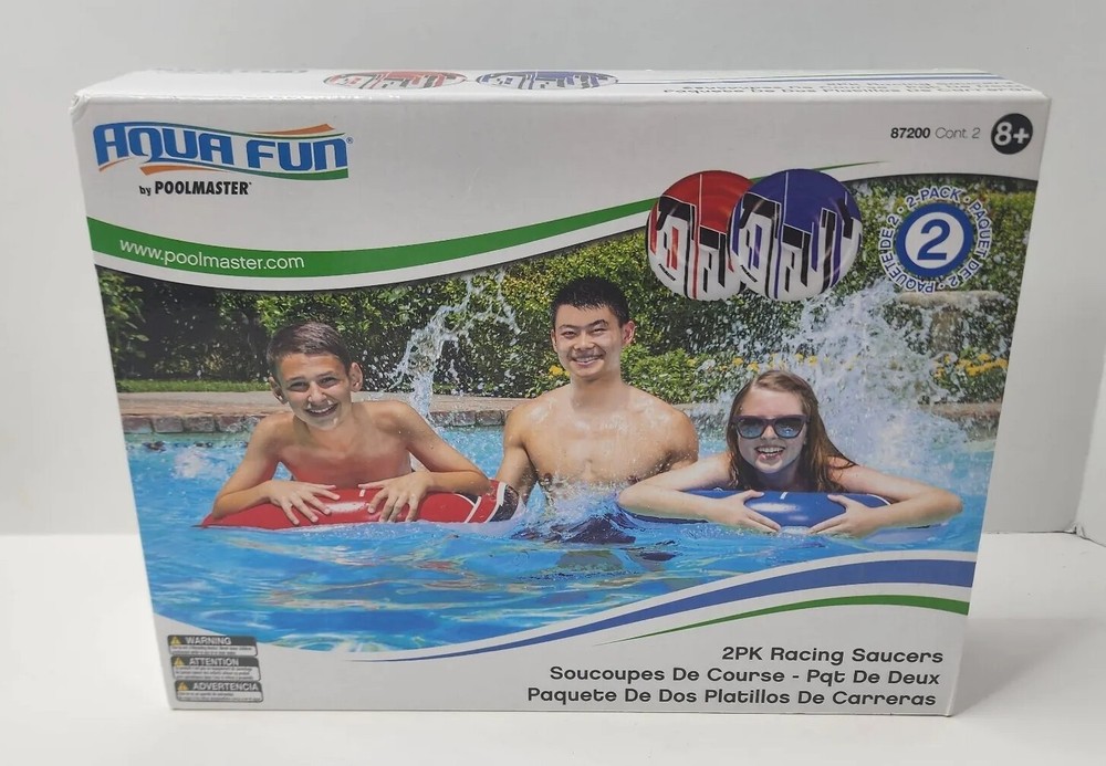 Aqua Fun by Poolmaster - 2 Pack Racing Saucers - Pool Float [87200] - New/Sealed
