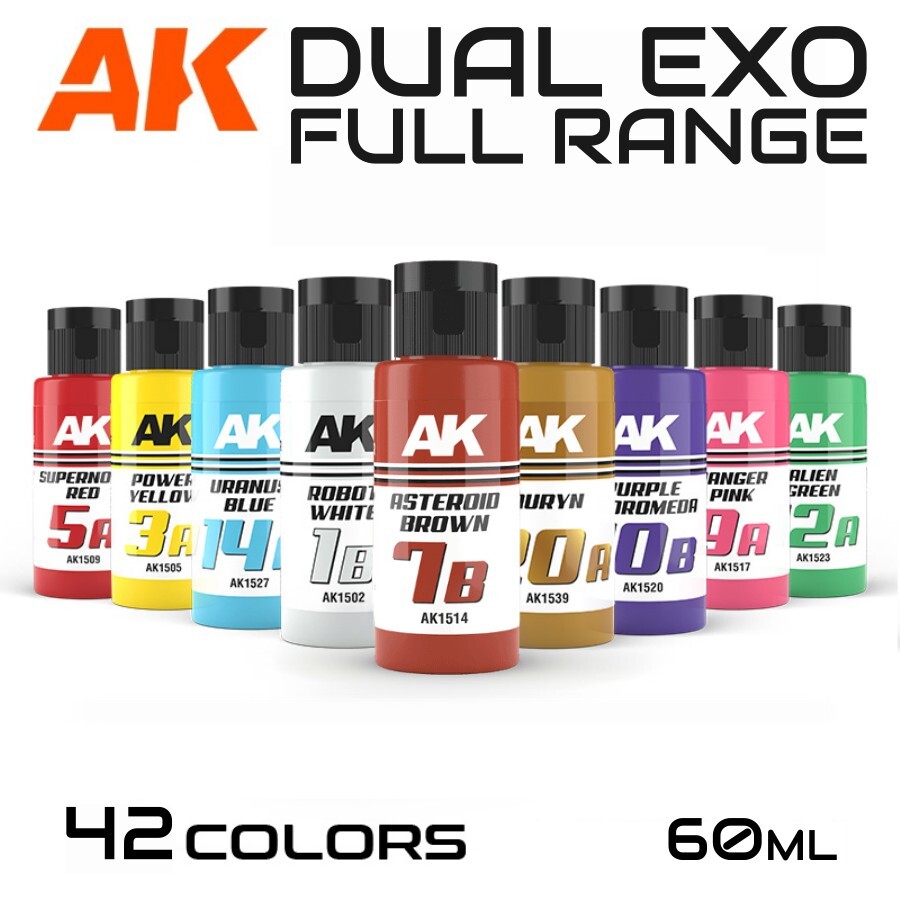 AK Interactive: DUAL EXO Sci-Fi & Mecha Paint - 60ml - Acrylic Full Range
