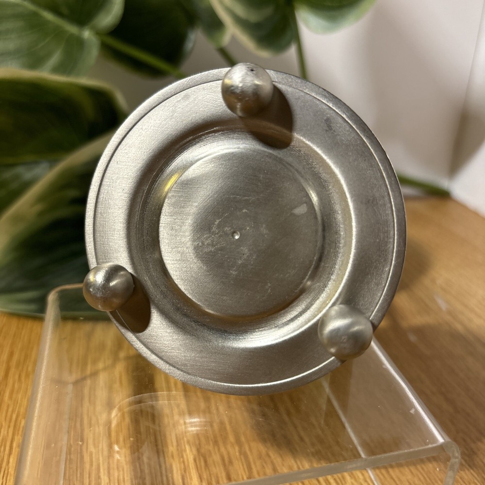Vintage Unique Solid Nickel Incense Warmer Stand with Tea Lite Candle Base