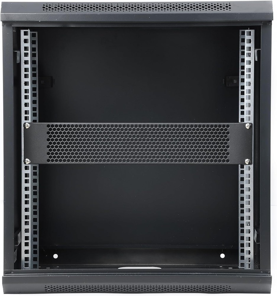 2PCS 2U Blank Rack Mount Panel Spacer with Venting for 19'' Server 2U, Black