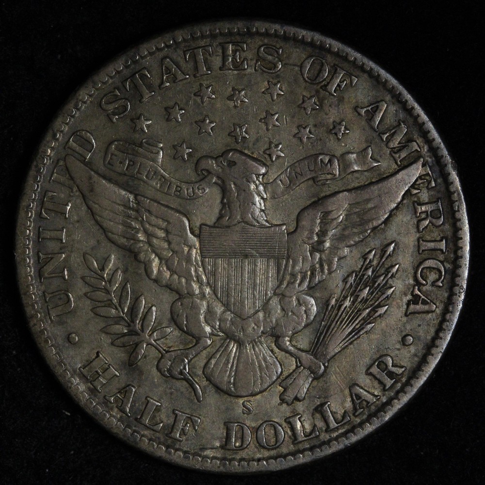 1909-S Barber Silver Half Dollar XF E325 JSCNB
