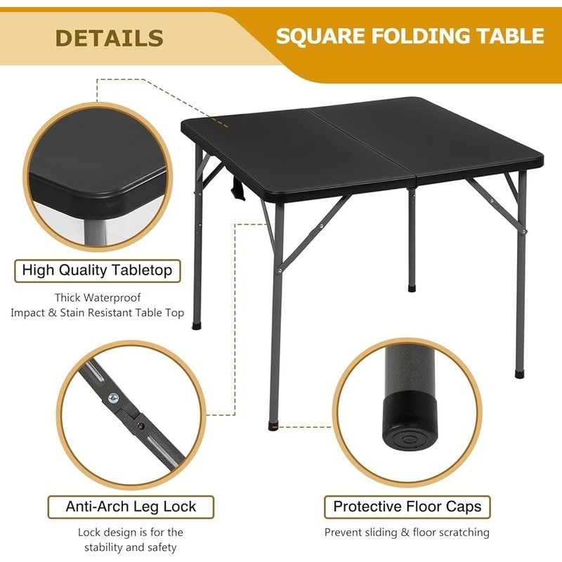 Folding Card Table Easy Assembly Multipurpose Indoor Outdoor Capacity New