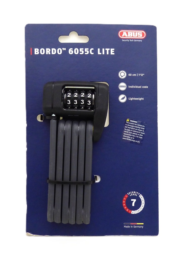 Abus BORDO Lite Mini 6055C/60 Folding Lock - Combination, 2', 5mm