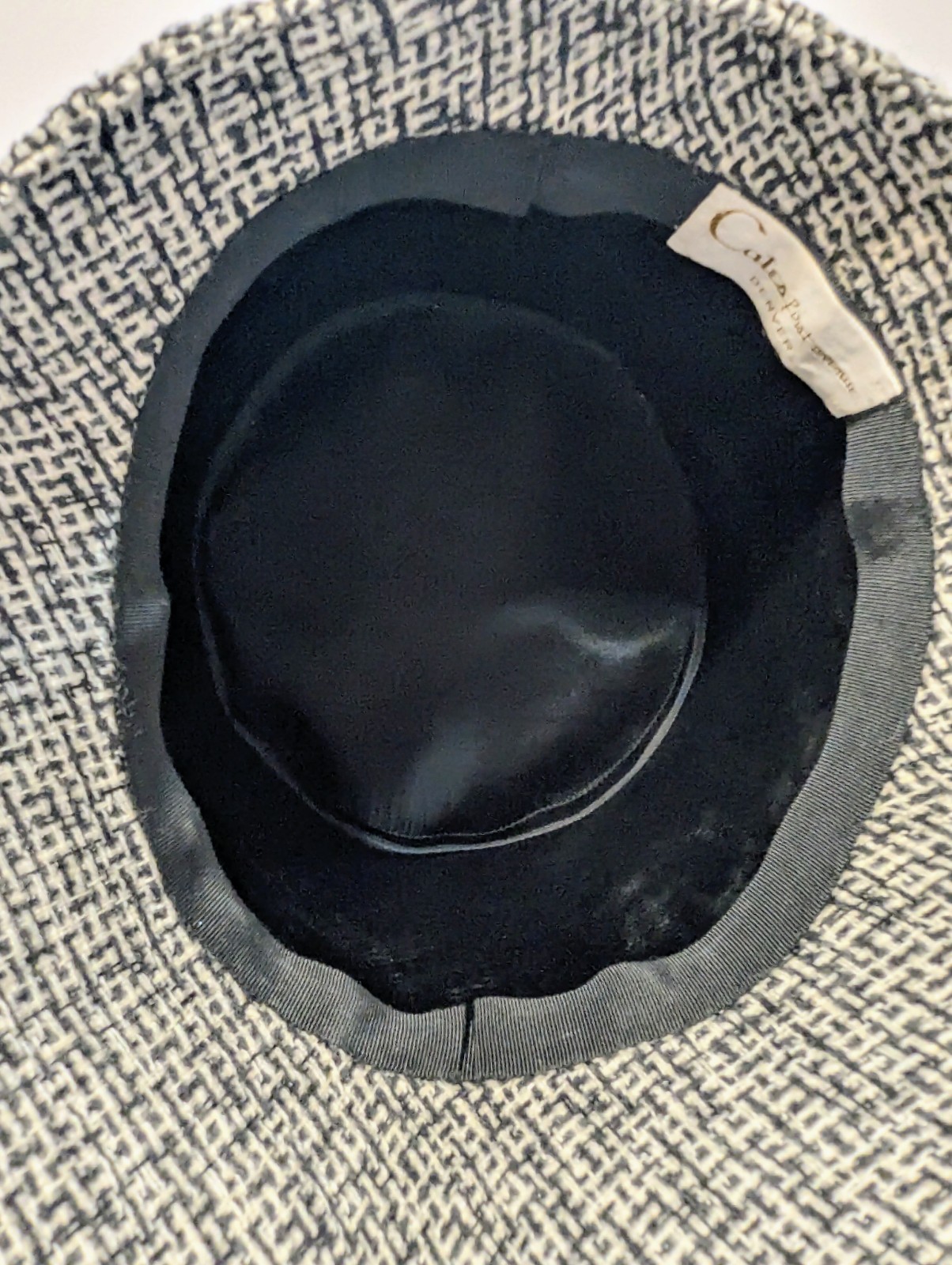 Vtg 60s 70s Tweed Tall Stovepipe Hat Womens Cates First Ave Mod Groovy Unique