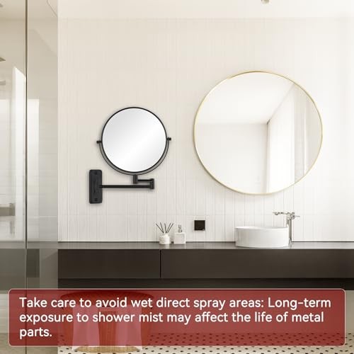 8” Wall Mount Makeup Mirror with 20X Strong Magnification, Double Sided