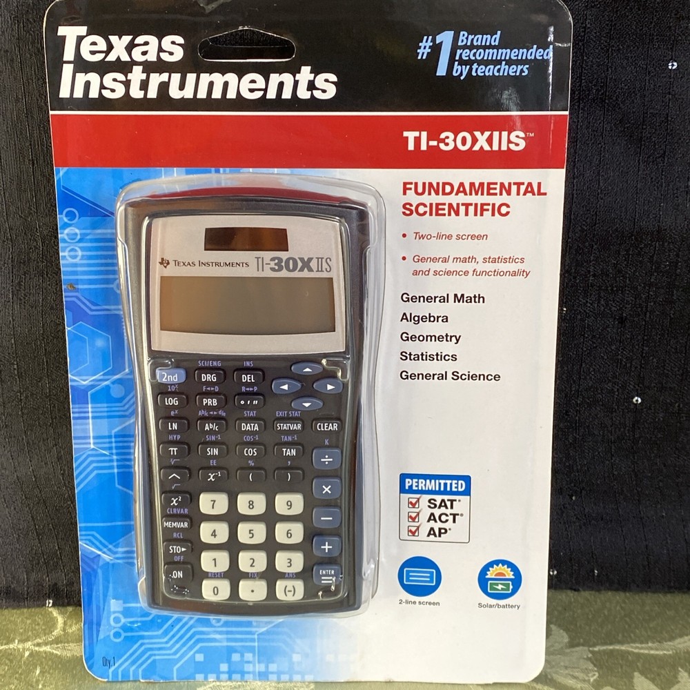 Texas Instruments TI-30XIIS Scientific Calculator Battery/Solar Powered